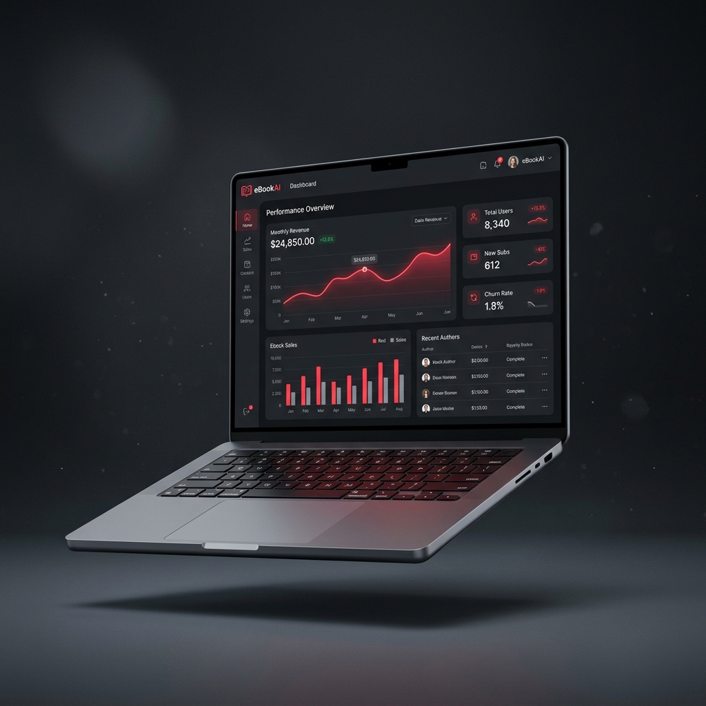 Dashboard Futurista da eBookAI